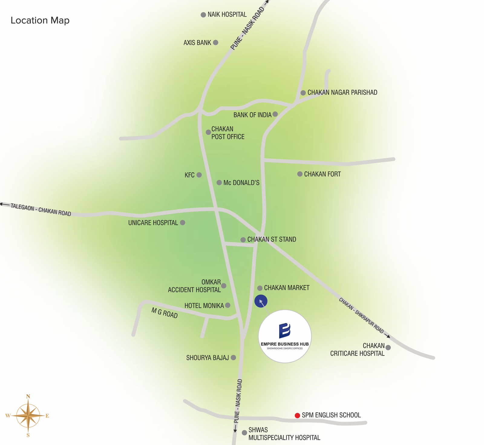 Location Map - Empire Business Hub, Chakan